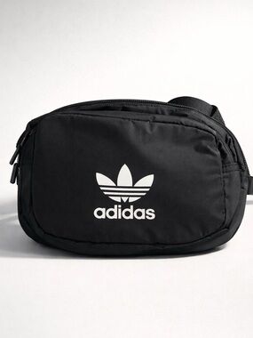 adidas Originals Black Trefoil Waist Bag with White Logo
